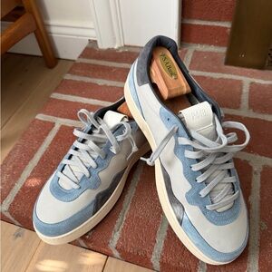 P448 Men's Blue & Gray Suede Low-Top Sneakers Size 10